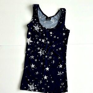 Rue21 Navy Tank Top with Stars Sz SM
